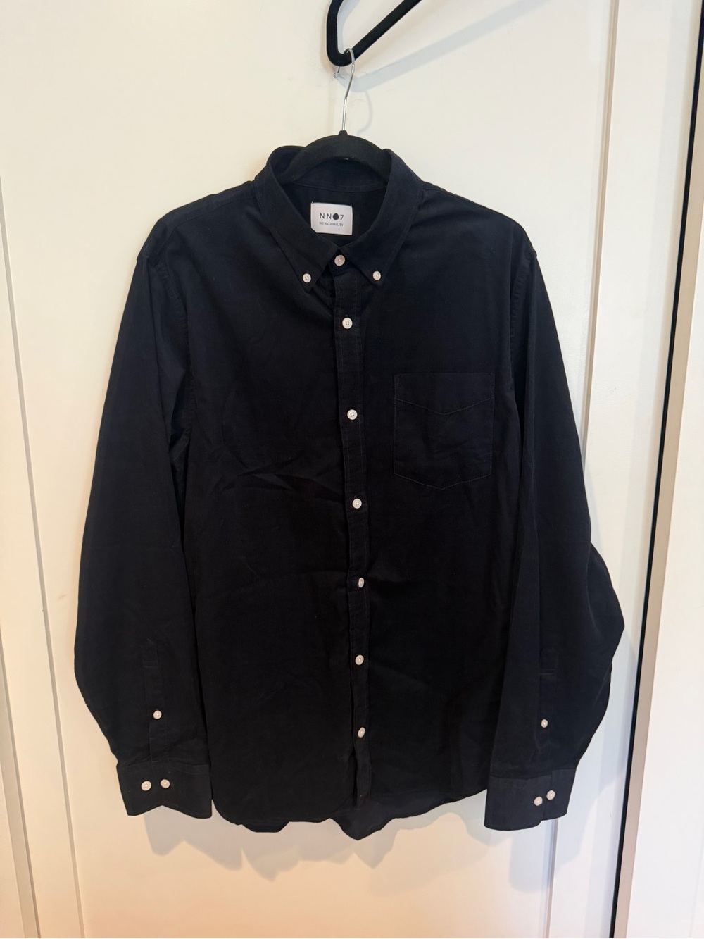 Men’s sz XL NN07 Black Button-Down Casual Long Sleeve Shirt